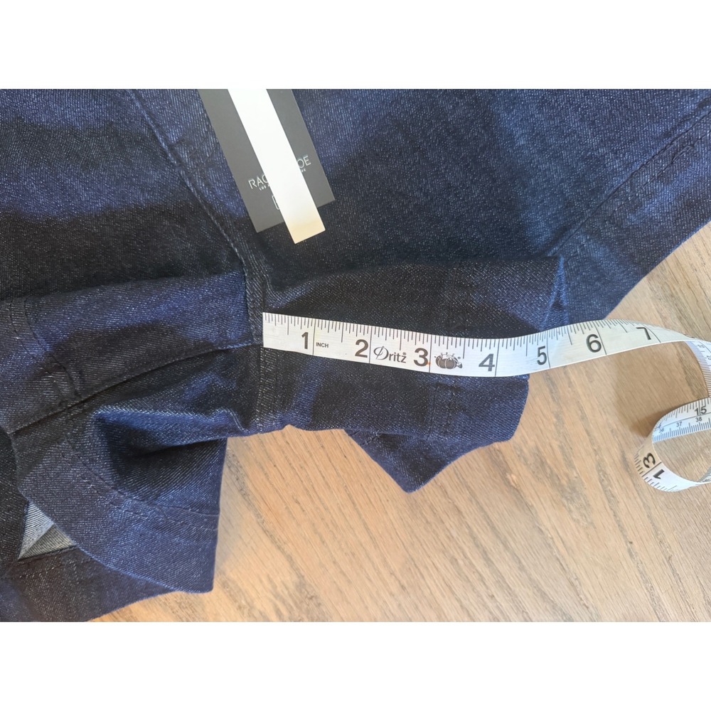 Rachel Zoe Womens High Rise Sailor Button Dark Wash Denim Shorts Size 6 NEW - Picture 8 of 9